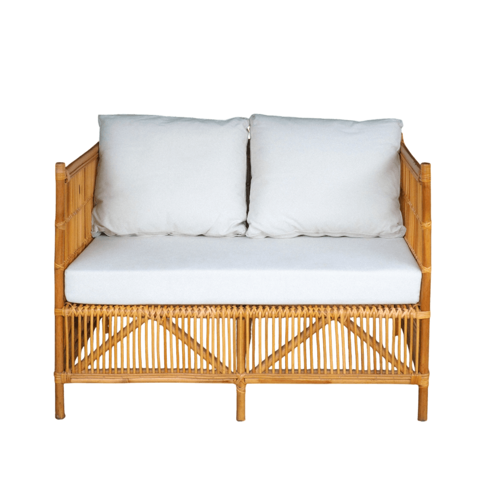 โซฟา 2 ที่นั่ง หวายแท้ PISAMAI รุ่น TARZAN SOFA แนว HOMIE COTTAGE โซฟานั่งเล่น ขนาด 126*76*90 CM สีธรรมชาติ